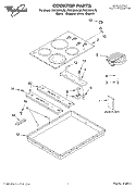 SECTION Diagram and Parts List for RCC3024LB0  Whirlpool Cooktop