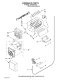 ICEMAKER PARTS Diagram and Parts List for KSF26C6XYY03  KitchenAid Refrigerator