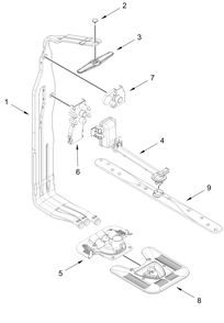 Upper Wash And Rinse Parts Diagram and Parts List for WDPS8024SZ0  Whirlpool Dishwasher