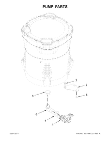 Pump Parts Diagram and Parts List for 11020372710  Kenmore Washer