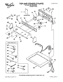 TOP AND CONSOLE PARTS Diagram and Parts List for 3XLGR5437KQ4  Whirlpool Dryer