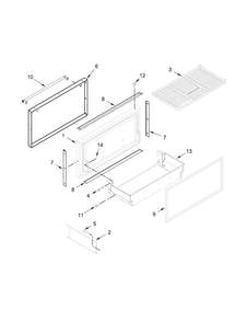 Freezer Door And Basket Parts Diagram and Parts List for KBFN406ESS00  KitchenAid Refrigerator
