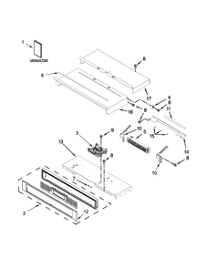 Control Panel Parts Diagram and Parts List for KODT107ESS00  KitchenAid Wall Oven