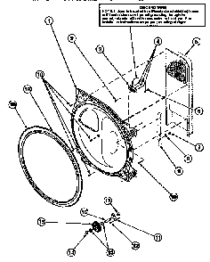 19 - Rear Blkhd/Seal/Cylinder Roller/Term Blk Diagram and Parts List for CE4317L2  Whirlpool Washer