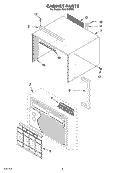 CABINET PARTS Diagram and Parts List for ACU124PM0  Whirlpool Air Conditioner