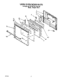 UPPER OVEN DOOR Diagram and Parts List for RB170PXYQ3  Whirlpool Wall Oven