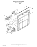 INNER DOOR PARTS Diagram and Parts List for IUD6100YW1  Whirlpool Dishwasher