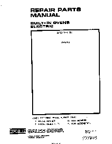 Front Cover Diagram and Parts List for B9457*0  Roper Range