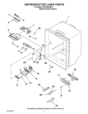 REFRIGERATOR LINER PARTS Diagram and Parts List for KBFS20EVMS11  KitchenAid Refrigerator