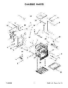 Chassis Parts Diagram and Parts List for KFGD500EWH10  KitchenAid Range
