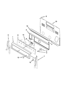 Control Panel Parts Diagram and Parts List for WFE720H0AS1  Whirlpool Range