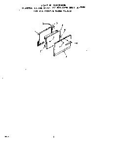 Oven Door Diagram and Parts List for 1423*2A  Roper Range
