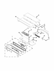 Control Panel Parts Diagram and Parts List for IBD350DS00  Whirlpool Wall Oven