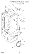 REFRIGERATOR LINER Diagram and Parts List for GD25SFXHS01  Whirlpool Refrigerator