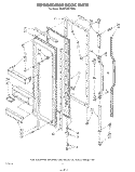 REFRIGERATOR DOOR Diagram and Parts List for 4KSRF22DTW00  KitchenAid Refrigerator