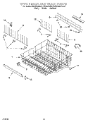 UPPER RACK AND TRACK Diagram and Parts List for KUDS24SEAL0  KitchenAid Dishwasher