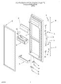 REFRIGERATOR DOOR Diagram and Parts List for 7ED25DQXFW01  Whirlpool Refrigerator