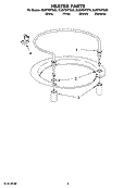 HEATER PARTS Diagram and Parts List for GU2370XTST0  Whirlpool Dishwasher