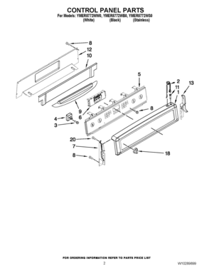Part Location Diagram of WPW10214551 Whirlpool PANL-CNTRL