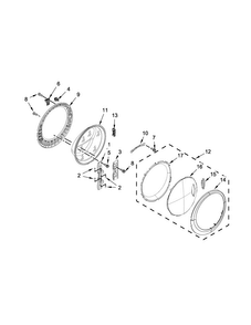 Door Parts Diagram and Parts List for WFW94HEAC2  Whirlpool Washer