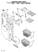 FREEZER LINER PARTS Diagram and Parts List for GS6NVEXVB00  Whirlpool Refrigerator