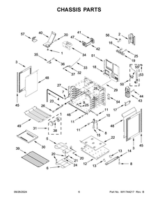 04 - Chassis Parts Diagram and Parts List for WFES7530RV0  Whirlpool Range