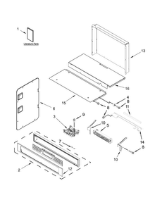 Control Panel Parts Diagram and Parts List for KOCE500EBL00  KitchenAid Microwave