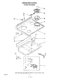 COOKTOP Diagram and Parts List for KERS502SWB0  KitchenAid Range