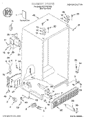 CABINET, LITERATURE Diagram and Parts List for 6GD27DFXS00  Whirlpool Refrigerator