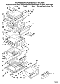 REFRIGERATOR SHELF PARTS Diagram and Parts List for KSRJ22CNWH00  KitchenAid Refrigerator