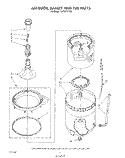 AGITATOR, BASKET AND TUB Diagram and Parts List for LA7801XTF0  Whirlpool Washer