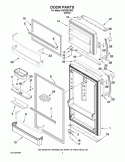DOOR PARTS Diagram and Parts List for EWT8502A00  Whirlpool Refrigerator