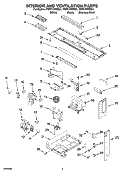 INTERIOR AND VENTILATION PARTS Diagram and Parts List for YMH7155XMS1  Whirlpool Microwave