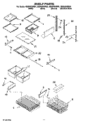 SHELF PARTS Diagram and Parts List for GB2SHDXPQ01  Whirlpool Refrigerator