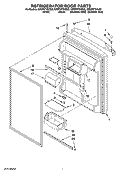 REFRIGERATOR DOOR PARTS Diagram and Parts List for GR9FHTXVL00  Whirlpool Refrigerator