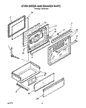 OVEN DOOR AND DRAWER Diagram and Parts List for FGS385VL0  Whirlpool Range