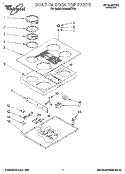 SECTION Diagram and Parts List for RC8436XTW2  Whirlpool Cooktop