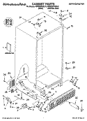 CABINET PARTS Diagram and Parts List for KSRB22FKSS14  KitchenAid Refrigerator
