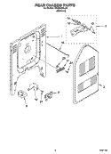 REAR CHASSIS PARTS Diagram and Parts List for YKESC308LS0  KitchenAid Range
