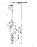 BRAKE AND DRIVE TUBE Diagram and Parts List for LST7233AW0  Whirlpool Washer