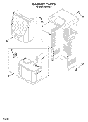 CABINET PARTS Diagram and Parts List for AD50USL3  Whirlpool Dehumidifier