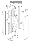 FREEZER DOOR Diagram and Parts List for KSRB25FKSS00  KitchenAid Refrigerator