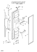 FREEZER DOOR Diagram and Parts List for KSRS25FDWH00  KitchenAid Refrigerator