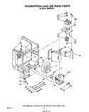 MAGNETRON AND AIRFLOW Diagram and Parts List for MW8500XS1  Whirlpool Microwave