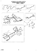 WIRING HARNESS Diagram and Parts List for KEBS246YWH4  KitchenAid Wall Oven