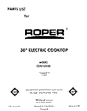 SECTION Diagram and Parts List for CEX310VX0  Roper Range
