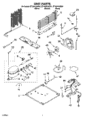 UNIT PARTS Diagram and Parts List for ET1MHKXMQ01  Whirlpool Refrigerator