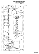 GEARCASE PARTS, OPTIONAL PARTS (NOT INCLUDED) Diagram and Parts List for 3NWTW5505SQ0  Whirlpool Washer