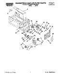 MAGNETRON AND AIR FLOW Diagram and Parts List for MHE10RXB0  Roper Microwave