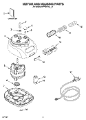 MOTOR AND HOUSING PARTS Diagram and Parts List for 5KFPM770EWH0  KitchenAid Food Processor